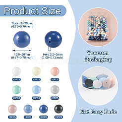 100Pcs 10 Colors Opaque Acrylic Beads&nbsp;MACR-BT0001-06