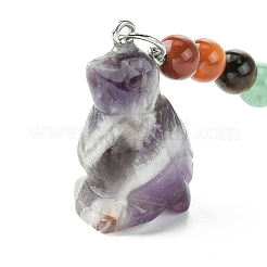 Bird Natural Gemstone Keychain&nbsp;KEYC-F040-09