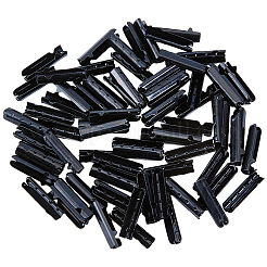 靴ひも用真鍮アグレット150個  靴紐の先端の頭  コラム  ブラック  22.5~23x4~6x5.5~6.5mm&nbsp;KK-CY0001-14EB