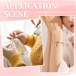 30Pcs Flower Glass & Natural & Dyed Malaysia Jade Locking Stitch Marker&nbsp;HJEW-SC0001-77