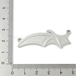 ハロウィーン 304 ステンレス ペンダント  バットウィングチャーム  変色しない  ステンレス鋼色  16x46x2mm  穴：2mm&nbsp;STAS-S186-11P