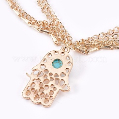 Bohemian Women Tassel Head Chain&nbsp;OHAR-WH0005-02G