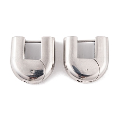 変色しない304ステンレススチール製フープピアス（女性用）  馬蹄形/U字型  ステンレス鋼色  20x7mm&nbsp;EJEW-E311-03P