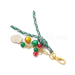 Christmas Theme Alloy Enamel & Glass Pendant Decorations&nbsp;HJEW-JM03732