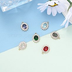 Transparent Faceted Glass Pendants&nbsp;GLAA-R212-15-M
