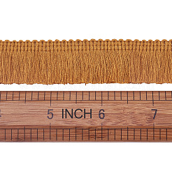 ポリエステルリボン  フリンジレーストリム  ダークチソウ  7/8~1インチ（23~25mm）  25メートル/カードについて&nbsp;OCOR-TAC0005-09B