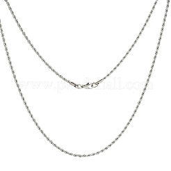 Tarnish Resistant 304 Stainless Steel Necklaces Unisex Rope Chain Necklaces&nbsp;NJEW-507L-10