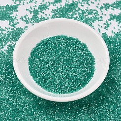 MIYUKIデリカビーズ  シリンダー  日本製シードビーズ  11/0  （db1813)アクアグリーンシルクサテン染め  1.3x1.6mm  穴：0.8mm  約2000個/10g&nbsp;X-SEED-J020-DB1813