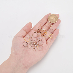 480Pcs 12 Styles Brass Linking Rings&nbsp;KK-WR0001-19