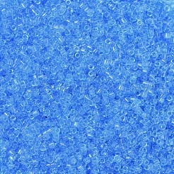 MIYUKIデリカビーズ  シリンダー  日本製シードビーズ  11/0  （db1109)透明オーシャンブルー  1.3x1.6mm  穴：0.8mm  約2000PCS /ボトル  10 G /ボトル&nbsp;SEED-JP0008-DB1109