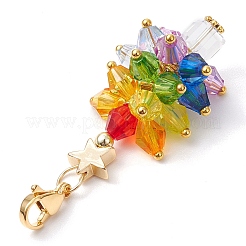 Christmas Tree with Star Glass Beads Pendant Decorations&nbsp;HJEW-JM02551