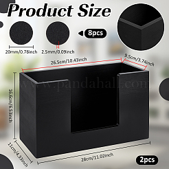 木製ティッシュボックス2個  長方形  ブラック  280x110x166mm&nbsp;CON-WA0001-13