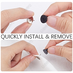 プラスチック製ブローチピンの留め具  ブローチクラッチバック  スター  ミックスカラー  13.5x14.5x8mm  穴：0.8mm&nbsp;KY-G037-01B