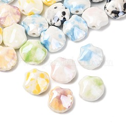 26Pcs 6 Colors Shell Shape Glazed Porcelain Beads&nbsp;PORC-FS0001-35