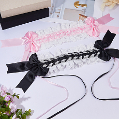 2Pcs 2 Colors Polyester Headbands&nbsp;OHAR-FH0001-16
