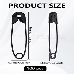 100Pcs Spray Painted Iron Safety Pins&nbsp;AJEW-LP0001-17