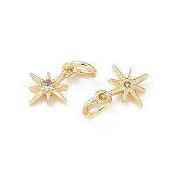 Brass Micro Pave Cubic Zirconia Pendants&nbsp;KK-D386-03G