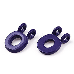 Rack Plating Spray Painted Alloy 2-Loop Link Pendants&nbsp;PALLOY-N176-01O