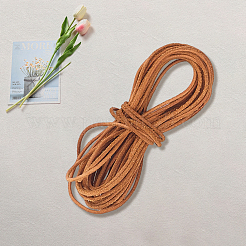 5m DIY つや消し牛革コード  洋服アクセサリー  ラウンド  シエナ  1.5mm  約5.47ヤード（5m）/セット&nbsp;OCOR-GF0004-97A-03