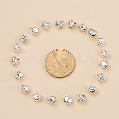 アイアン製ベルチャーム  銀色のメッキ  9.5x8x7mm  穴：1~2mm&nbsp;IFIN-Q112-01B-02
