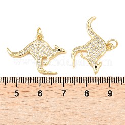 Brass Micro Pave Cubic Zirconia Pendants&nbsp;KK-C162-086B-G