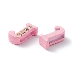Spray Painted Zinc Alloy Slide Charms&nbsp;ALRI-WH0005-13J