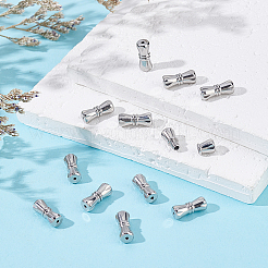 304ステンレススチール製ネジ留め具12セット  コラム  ステンレス鋼色  11.5x5mm  穴：0.7~1mm&nbsp;STAS-BBC0009-42