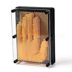 3Dピンアートおもちゃ  子供のためのユニークなプラスチック製のピンアートボード  想像力を刺激し、感覚に挑戦する  オレンジ  177x125x55mm&nbsp;AJEW-P079-01B-03