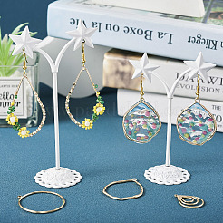 10Pcs 5 Style Brass Open Back Bezel Pendants&nbsp;KK-TA0001-35