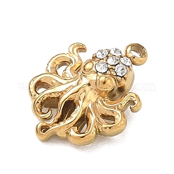 304 Stainless Steel Rhinestone Pendants&nbsp;SA-CBAAE04-05C-G