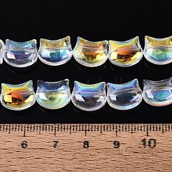 Electroplate Transparent Glass Beads Strands&nbsp;EGLA-N057-08A-01