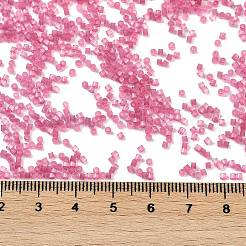 模造猫目ガラスシードビーズ  染め  シリンダー  サクランボ色  1.6x1.3mm  穴：0.8mm  約1333個/10g&nbsp;X1-SEED-H003-03X