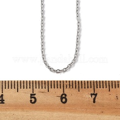 変色しない304ステンレススチールネックレス  アズキチェーン  カニカン付き  ステンレス鋼色  18.5インチ（47cm）  1mm  丸カン：3.5x0.5ミリ&nbsp;MAK-F033-01P