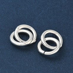真鍮製フレームコネクター  インターロックリング  カドミウムフリー＆鉛フリー  長持ちメッキ  銀  20x12x12mm  内径：8mm&nbsp;KK-CBAFC6C-05B-S