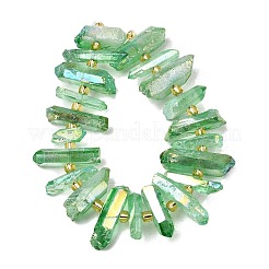 Electroplated Natural Quartz Crystal Beads Strands&nbsp;G-F800-F16