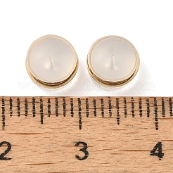 シリコン製ピアスキャッチ  ベルトピアスバックキャッチ  真鍮パーツ  ゴールドカラー  7x5mm  穴：0.7mm&nbsp;SIL-F001-02G-A