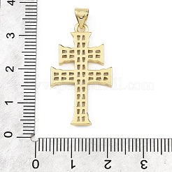 Religion Brass Micro Pave Clear Cubic Zirconia Pendants&nbsp;KK-B177-03G-01