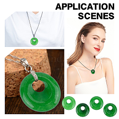 16Pcs Dyed Natural Malaysia Jade Donut/Pi Disc Charms&nbsp;G-HY0001-98