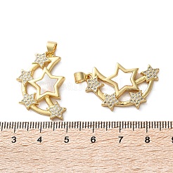 Brass Micro Pave Cubic Zirconia Pendants&nbsp;KK-U070-20G