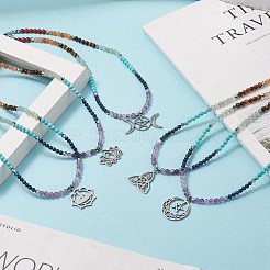 Yoga Theme 201 Stainless Steel Pendant Necklace&nbsp;NJEW-JN04205
