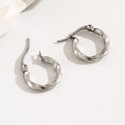 Fashionable Unique Design 201 Stainless Steel Twist Hoop Earrings&nbsp;TL6585