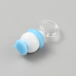クリスマスガラスペンダント  雪だるま  29x12x12mm  穴：7x8mm&nbsp;GLAA-CJC0019-06C