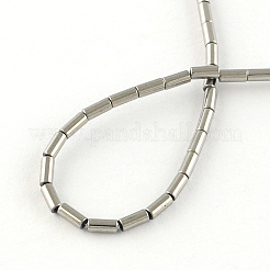 Column Electroplated Non-magnetic Synthetic Hematite Beads Strands&nbsp;G-R259-71F