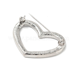 Heart Zinc Alloy Rhinestone Brooches for Backpack Clothes&nbsp;JEWB-R069-01P