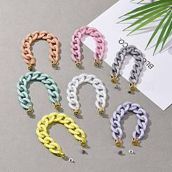 Opaque Acrylic Curb Chain Phone Case Chain&nbsp;HJEW-JM00490