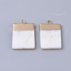 Electroplate Freshwater Shell Pendants&nbsp;LS-X1-SHEL-S276-63