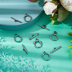 5セット5スタイル304ステンレススチールマンテル  リング  ステンレス鋼色  リング：19~22x15.5~17x2~3mm  穴：2.3~2.6mm  1セット/スタイル&nbsp;STAS-DC0008-15