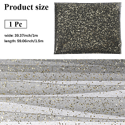 1M Sequins Polyester Organza Fabrics&nbsp;DIY-CY0001-84C