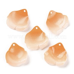 オペークアクリルパーツ  花  オレンジ  25~27x25~27x5~8mm  穴：1.5~2mm&nbsp;SACR-D007-01C-02