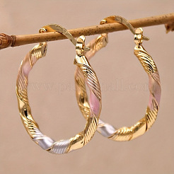 Twist Brass Hoop Earrings&nbsp;FS-WGA1A3A-01